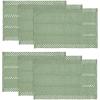 Artoid Mode Beige Farmhouse Woven Rustic Hollow Placemats Set of 4,12×18 Inch Seasonal Holiday Table Mats Party Kitchen Dining Decoration(Light Green)