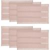 Artoid Mode Beige Farmhouse Woven Rustic Hollow Placemats Set of 4,12×18 Inch Seasonal Holiday Table Mats Party Kitchen Dining Decoration(Pink)