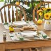 Artoid Mode Beige Sunflower Bees Summer Placemats Set of 4, 12×18 Inch Seasonal Spring Holiday Table Mats for Party Kitchen Dining Decoration(Beige)