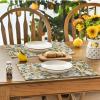 Artoid Mode Brown Lemon Tree Bird Flower Summer Placemats Set of 4,12×18 Inch Seasonal Spring Table Mats for Party Kitchen Dining Decoration(Multicolor)