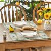 Artoid Mode Eucalyptus Summer Round Placemats Set of 4, 14 Inch Summer Round Table Mats for Dining Decoration(Beige)