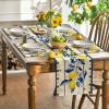 Artoid Mode Lemon Branches Summer Round Thanksgiving Placemats Set of 4, 14 Inch Round Table Mats for Dining Decoration(Beige)