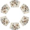 Artoid Mode Pink Florals Poppy Spring Placemats Set of 4, 12×18 Inch Seasonal Summer Holiday Table Mats for Party Kitchen Dining Decoration(Beige/Brown)