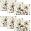Artoid Mode Pink Florals Poppy Spring Placemats Set of 4, 12×18 Inch Seasonal Summer Holiday Table Mats for Party Kitchen Dining Decoration(Beige/Brown)