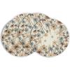 Artoid Mode Pink Florals Poppy Spring Placemats Set of 4, 12×18 Inch Seasonal Summer Holiday Table Mats for Party Kitchen Dining Decoration(Beige/Brown)