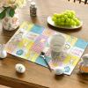 Artoid Mode Rabbit Bunny Eggs Bow Flower Happy Easter Placemats Set of 4, 12×18 Inch Seasonal Spring Holiday Table Mats for Party Kitchen Dining Decoration