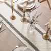Artoid Mode Red Stripe Woven Table Runner, Seasonal Holiday Hollow Kitchen Dining Table Decoration for Home Party Decor 12×72 Inch(Dark Grey)