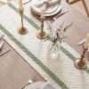 Artoid Mode Red Stripe Woven Table Runner, Seasonal Holiday Hollow Kitchen Dining Table Decoration for Home Party Decor 12×72 Inch(Sage Green)