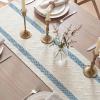 Artoid Mode Red Stripe Woven Table Runner, Seasonal Holiday Hollow Kitchen Dining Table Decoration for Home Party Decor 12×72 Inch(Sky Blue)