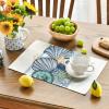 Artoid Mode Sea Shell Starfish Round Summer Placemats Set of 4, 14 Inch Spring Round Table Mats for Dining Decoration(Beige)