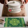 Artoid Mode Stripes Shamrock Vinyl St. Patrick’s Day Placemats Set of 4, 12×18 Inch Wipeable Non-Slip PVC Place Mats for Party Kitchen Dining Decor