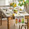 Artoid Mode Watermelon Popsicles Sunshine Summer Round Placemats Set of 4, 14 Inch Round Table Mats for Dining Decoration(Beige)