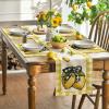 Artoid Mode Yellow Buffalo Plaid Lemon Placemats for Dining Table, 12 x 18 Inch Summer Seasonal Decoration Rustic Washable Table Mats Set of 4