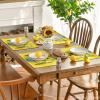 Artoid Mode Yellow Hello Sunshine Sunflower Summer Placemats for Dining Table, 12 x 18 Inch Spring Seasonal Holiday Decoration Rustic Vintage Washable Table Mats Set of 4(Yellow)