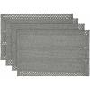 Artoid Mode Beige Farmhouse Woven Rustic Hollow Placemats Set of 4,12×18 Inch Seasonal Holiday Table Mats Party Kitchen Dining Decoration(Dark Grey)