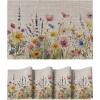 Artoid Mode Daisy Lavendar Wild Flower Spring Placemats Set of 4, 12×18 Inch Seasonal Holiday Table Mats for Party Kitchen Dining Decoration(Beige)