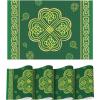 Artoid Mode Stripes Shamrock Vinyl St. Patrick’s Day Placemats Set of 4, 12×18 Inch Wipeable Non-Slip PVC Place Mats for Party Kitchen Dining Decor