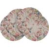 Artoid Mode Birds Flower Butterfly Placemats Set of 4, 12×18 Inch Plastic Woven Wipeable Non-Slip PVC Place Mats for Party Kitchen Dining Decor(Beige)