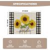 Artoid Mode Buffalo Plaid Sunflower Vase Spring Placemats Set of 4, 12×18 Inch Seasonal Holiday Table Mats for Party Kitchen Dining Decoration