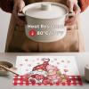 Artoid Mode Couple Gnomes Vinyl Valentines Placemats Set of 4, 12×18 Inch Washable Non-Slip Heat Resistant Plastic Place Mats for Party Dining Table Decor
