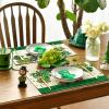 Artoid Mode Gnome Lucky Charm Lucky St. Patrick’s Day Placemats Set of 4, 12×18 Inch Seasonal Spring Table Mats for Party Kitchen Dining Decoration