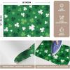 Artoid Mode Green Shamrock Vinyl St. Patrick’s Day Placemats Set of 4, 12×18 Inch Wipeable Non-Slip Spring PVC Place Mats for Party Kitchen Dining Decor