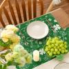 Artoid Mode Hat Clover Shamrocks Lucky St. Patrick’s Day Placemats Set of 4, 12×18 Inch Seasonal Spring Table Mats for Party Kitchen Dining Decoration(Green)