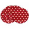 Artoid Mode Love Heart Red Placemats Set of 4, 12×18 Inch Wedding Anniversary Table Mats for Party Kitchen Dining Decoration(Red)
