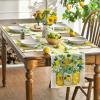Artoid Mode Yellow Stripes Vase Lemon Summer Placemats Set of 4, 12×18 Inch Seasonal Spring Table Mats for Party Kitchen Dining Decoration