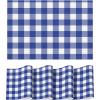 Artoid Mode Buffalo Plaid Vinyl Placemats Set of 4, 12×18 Inch Washable Non-Slip Heat Resistant Plastic Place Mats for Party Dining Table, Yellow/White(Navy/White)