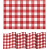 Artoid Mode Buffalo Plaid Vinyl Placemats Set of 4, 12×18 Inch Washable Non-Slip Heat Resistant Plastic Place Mats for Party Dining Table, Yellow/White(Red/White)