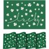 Artoid Mode Lucky Shamrock Vinyl St. Patrick’s Day Placemats Set of 4, 12×18 Inch Wipeable Non-Slip Spring PVC Place Mats for Party Kitchen Dining Decor