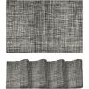Artoid Mode Pink Vinyl Placemats Set of 4, Washable Heat Resistant Non-Slip Plastic PVC Place Mats for Farmhouse Holiday Party Dining Decor(D-dark Gray)