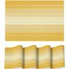 Artoid Mode White Pink Vinyl Placemats Set of 4, Washable Heat Resistant Non-Slip Woven Plastic PVC Easter Place Mats for Farmhouse Holiday Party Kitchen Dining Decor(Yellow)