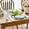 Artoid Mode Bunny Rabbit Easter Placemats Set of 4, 12×18 Inch Seasonal Spring Holiday Table Mats for Party Kitchen Dining Decoration