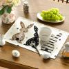 Artoid Mode Bunny Rabbit Easter Placemats Set of 4, 12×18 Inch Seasonal Spring Holiday Table Mats for Party Kitchen Dining Decoration