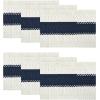 Artoid Mode Burlap Brown Farmhouse Rustic Placemats Set of 4,12×18 Inch Seasonal Holiday Hollow Table Mats Party Kitchen Dining Decoration(Dark Blue1)