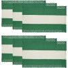 Artoid Mode Burlap Brown Farmhouse Rustic Placemats Set of 4,12×18 Inch Seasonal Holiday Hollow Table Mats Party Kitchen Dining Decoration(Dark Green1)
