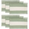 Artoid Mode Burlap Brown Farmhouse Rustic Placemats Set of 4,12×18 Inch Seasonal Holiday Hollow Table Mats Party Kitchen Dining Decoration(Light Green1)