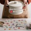 Artoid Mode Colorful Hearts Vinyl Valentines Placemats Set of 4, 12×18 Inch Mother’s Day Washable Heat Resistant Plastic Place Mats for Party Dining Table Decor