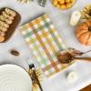 Artoid Mode Colorful Stripes Fall Kitchen Towels Dish Towels, 18×26 Inch Farmhouse Check Decoration Hand Towels Set of 2