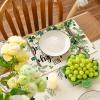 Artoid Mode Cross Shamrocks St. Patrick’s Day Placemats Set of 4, 12×18 Inch Seasonal Spring Floral Table Mats for Party Kitchen Dining Decoration