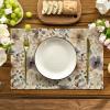 Artoid Mode Poppy Floral Spring Placemats Set of 4, 12×18 Inch Seasonal Summer Holiday Table Mats for Party Kitchen Dining Decoration