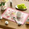 Artoid Mode Rabbit Bunny Eggs Poppy Easter Placemats Set of 4, 12×18 Inch Seasonal Spring Holiday Table Mats for Party Kitchen Dining Decoration