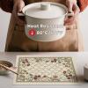 Artoid Mode Wildflowers Leaves Spring Vinyl Placemats Set of 4, Washable Woven Non-Slip Plastic Table Mats for Farmhouse Holiday Party Kitchen Dining Decor