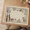 Artoid Mode Wildflowers Leaves Spring Vinyl Placemats Set of 4, Washable Woven Non-Slip Plastic Table Mats for Farmhouse Holiday Party Kitchen Dining Decor