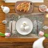 Artoid Mode Wood Eucalyptus Eggs Easter Placemats Set of 4, 12×18 Inch Spring Seasonal Table Mats for Party Kitchen Dining Decoration