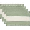 Artoid Mode Burlap Brown Farmhouse Rustic Placemats Set of 4,12×18 Inch Seasonal Holiday Hollow Table Mats Party Kitchen Dining Decoration(Light Green1)