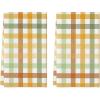 Artoid Mode Colorful Stripes Fall Kitchen Towels Dish Towels, 18×26 Inch Farmhouse Check Decoration Hand Towels Set of 2
