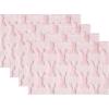 Artoid Mode Pink Rabbit Easter Placemats Set of 4, 12×18 Inch Soft Plush Faux Fur Wool Spring Holiday Table Mats for Party Kitchen Dining Decoration(Pink)